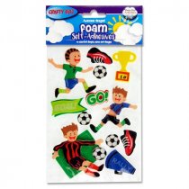 Crafty Bitz 3d Foam Stickers - Soccer Fun 2 Asst