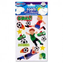 Crafty Bitz 3d Foam Stickers - Soccer Fun 2 Asst