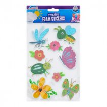 Crafty Bitz Pkt.8 Squishy Foam Stickers - Bugs And Butterflies