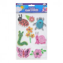 Crafty Bitz Pkt.8 Squishy Foam Stickers - Bugs And Butterflies