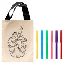 Colour Me Canvas Bag - Cupcake