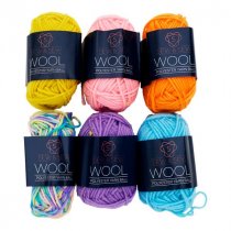 Sew & Sew Pkt.6 18G Wool Knitting Set - Pastel Colours