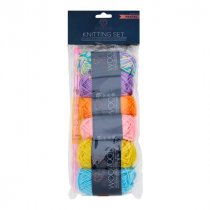 Sew & Sew Pkt.6 18G Wool Knitting Set - Pastel Colours