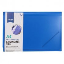 A4 12 Pocket Expanding File - 4 Asst