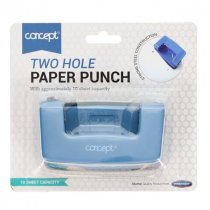 Concept Twin Hole Metal Paper Punch-blue