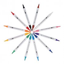 Icon Pkt.12 Dual Tipped Artistic Brush Markers