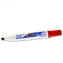 BULK BUY-BIC Velleda Whiteboard Chisel Tip Marker - Red 12PK