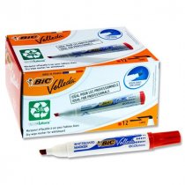 BULK BUY-BIC Velleda Whiteboard Chisel Tip Marker - Red 12PK