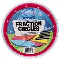 Clever Kidz Multicolour Fraction Circles - 51Pce