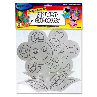 Large 10 piece flower cutouts