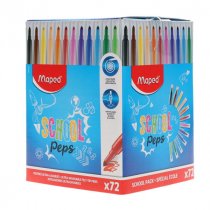 Maped 72Pce School'peps Colouring Markers