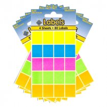 Coloured Labels 18 X 22mm Stickers