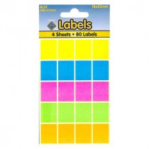 Coloured Labels 18 X 22mm Stickers