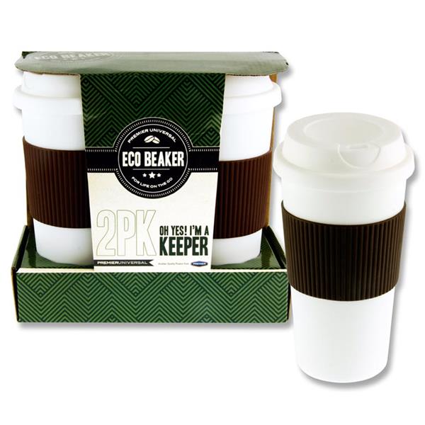 SALE 2 Pack 15Oz/450ml Eco Coffee Cup Beakers