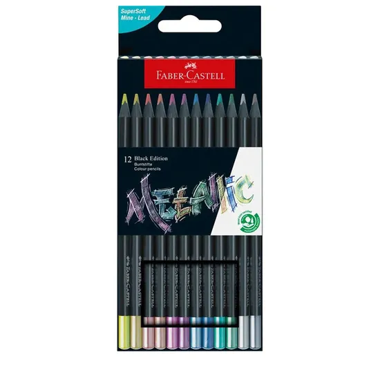 Faber-Castell Black Edition Metallic Pencils Set of 12