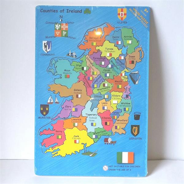 Map of Ireland wooden puzzle