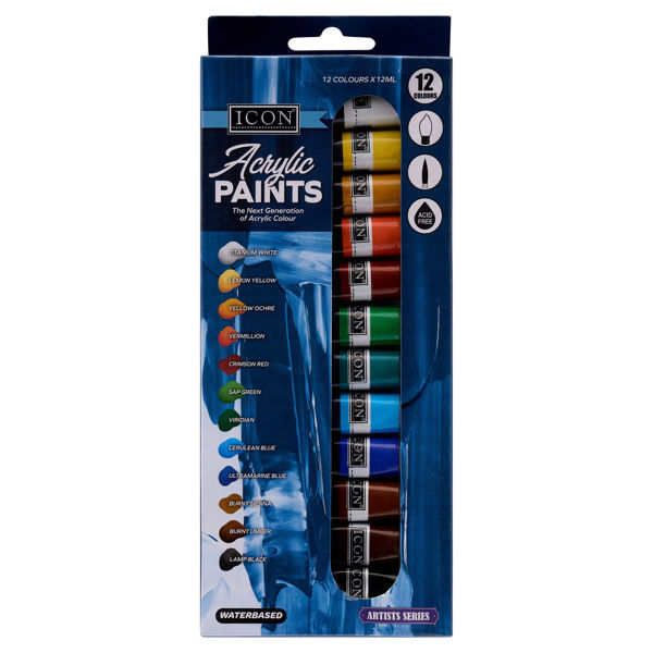 ICON Acrylic Paints 12 x 12ml