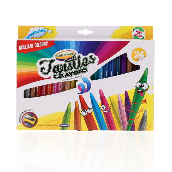 World of Colour Pkt.24 Twisties Crayons