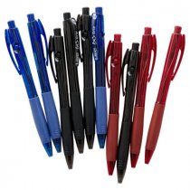 Pkt.10 Comfort Grip Ballpoint Pens Asst