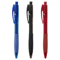 Pkt.10 Comfort Grip Ballpoint Pens Asst