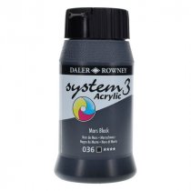 Daler Rowney System3 500ml Acrylic Paint - Mars Black