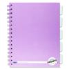 Premto Pastel A5 200pg 5 Subject Wiro Notebook - 4 Asst