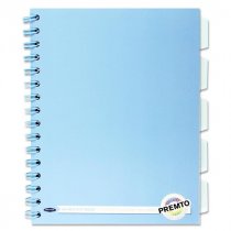 Premto Pastel A5 200pg 5 Subject Wiro Notebook - 4 Asst