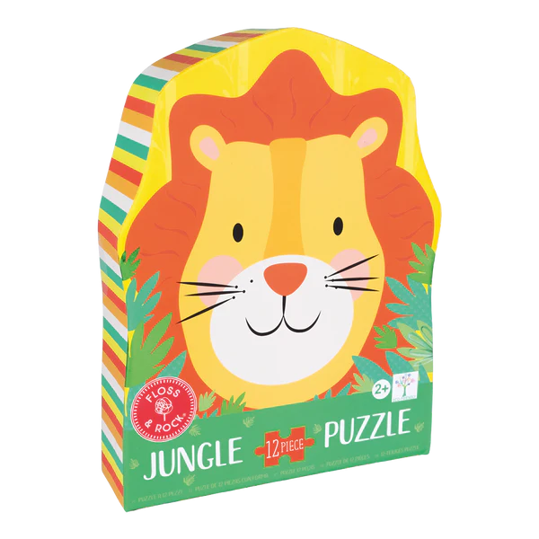 Floss & Rock 12 Piece Shaped Jigsaw in Shaped Box - Lion