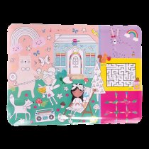 Floss & Rock Colouring Fun & Games Mat - Rainbow Fairy