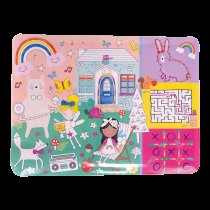 Floss & Rock Colouring Fun & Games Mat - Rainbow Fairy