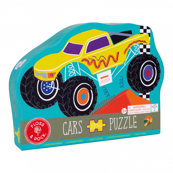 Floss & Rock 20 Pc Shaped Jigsaw Puzzle – Cars