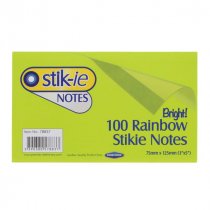 Stik-ie Notes 75×125mm-5 col rainbow