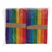 Bag 200 Jumbo Lollipop Sticks-Coloured