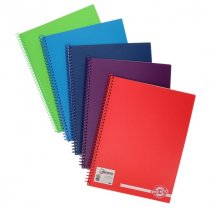 PremtoA4 160pg Pp Spiral Notebook - 5 Asst