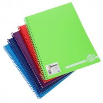 PremtoA4 160pg Pp Spiral Notebook - 5 Asst