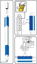 LEGO Stationery Building Dreams A5 Hardcover Notebook with 4x6 Green Brick and Blue Gel Pen Set