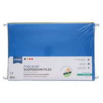 Concept Pkt.10 Foolscap Suspension Files - Coloured