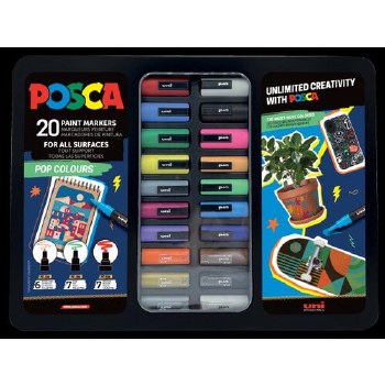 Posca Pop Colours tin of 20-Limited Edition