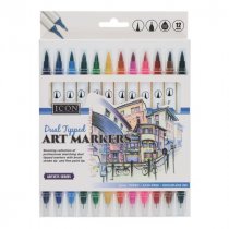 ICON Dual Tipped Art Markers 12 pk