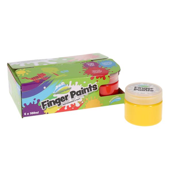 World of Colour Finger Paints 6 pots