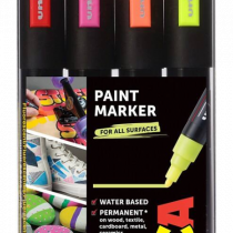 POSCA PC-5M Fluorescent Colours Medium Bullet Tip x4