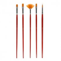 Icon Pk.5 Mixed Brushes Taklon Brush Set