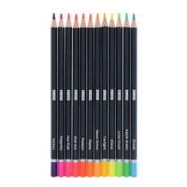 Icon Tin Box 12 Colouring Pencils - Neon