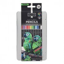 Icon Tin Box 12 Colouring Pencils - Fauna