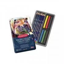 Derwent Watercolour Pencil & ″Inktense″ Collection Tin of 12