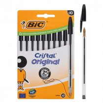 BIC Pkt.10 Cristal Ballpoint Pen - Black