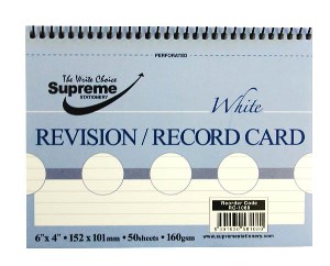 Record Card 6×4 White Plain (RC-0226)