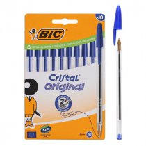 BIC Pkt.10 Cristal Ballpoint Pen - Blue