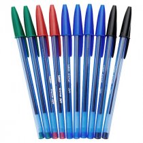 BIC Pkt.10 Cristal Soft Touch Ballpoint Pens - Asst