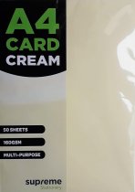 CARD A4 CREAM 40PK 160GSM